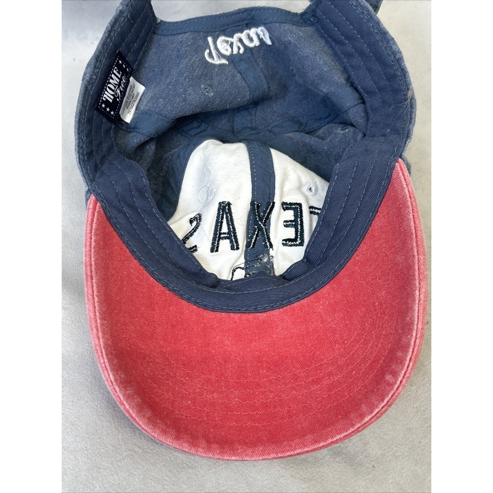 Texas‎ Home Free Ball Cap Hat Adjustable Baseball Red White Blue Stars State - Picture 13 of 16
